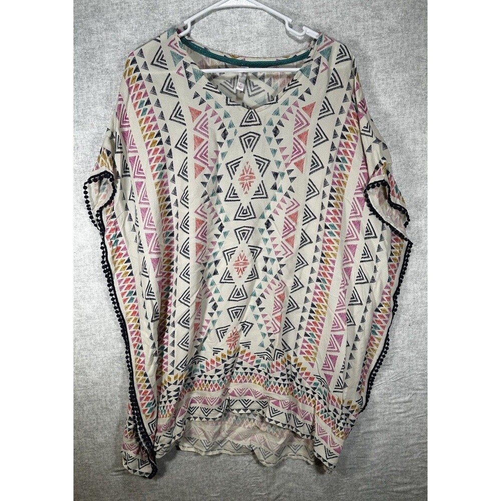 Xhilaration Kimono Top Southwestern Women’s Geometric Size Small 100% Rayon